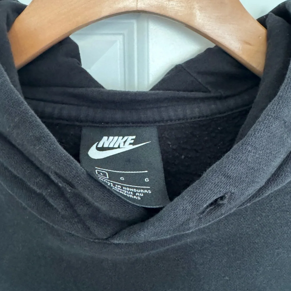 Nike men’s black basic hooded hoodie sweatshirt sweater size large - Picture 4 of 4